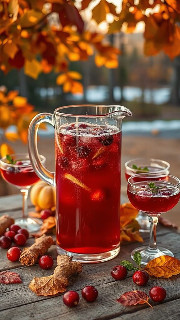cranberry ginger fizz cocktail
