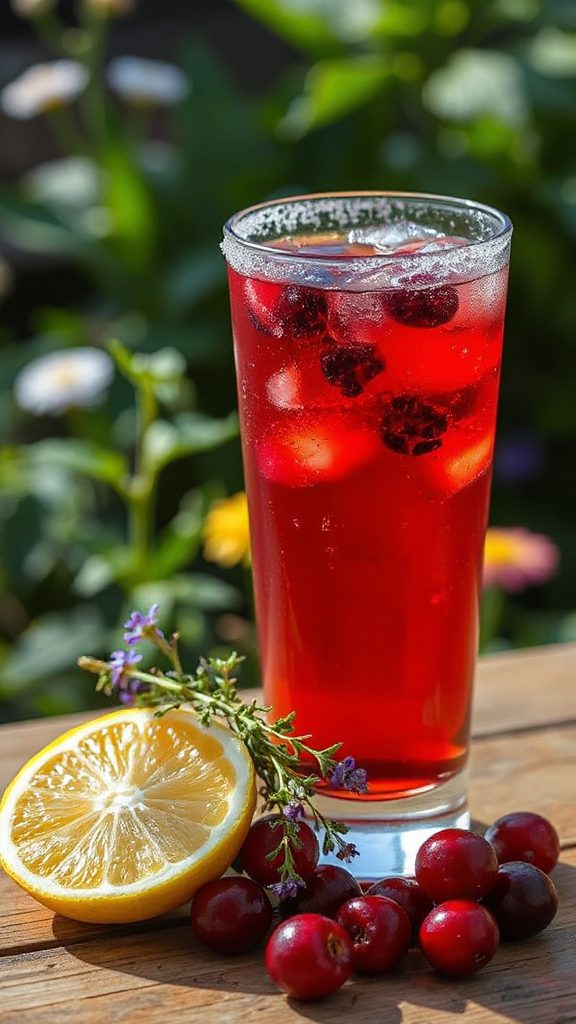 cranberry herbal iced tea