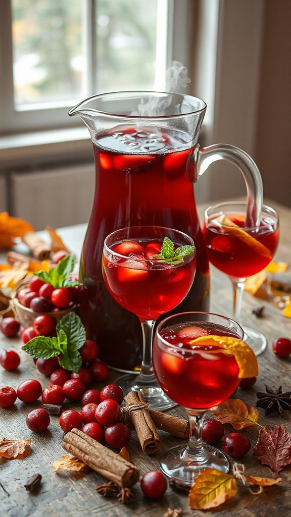 cranberry hibiscus autumn beverage