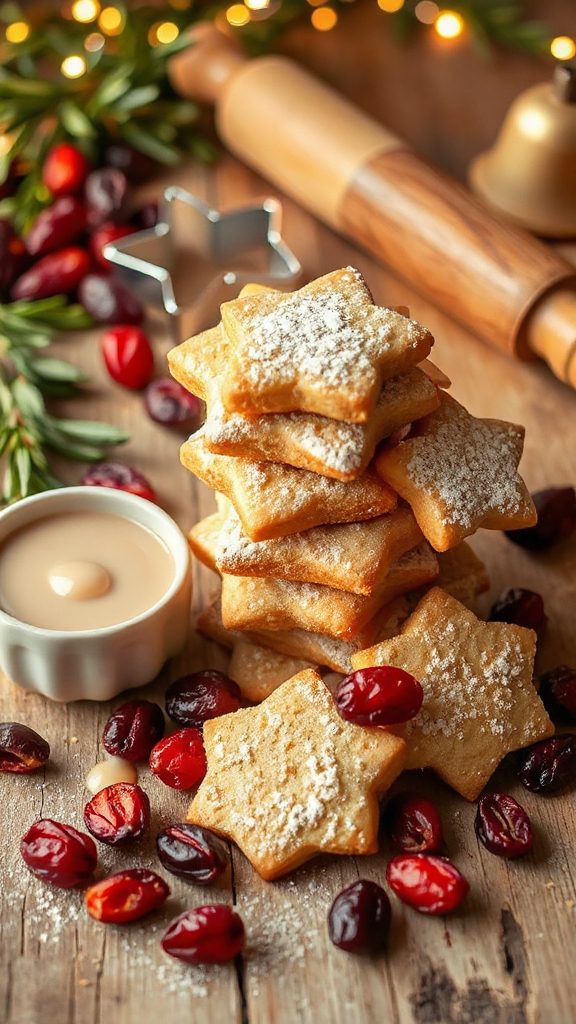 cranberry infused buttery shortbread