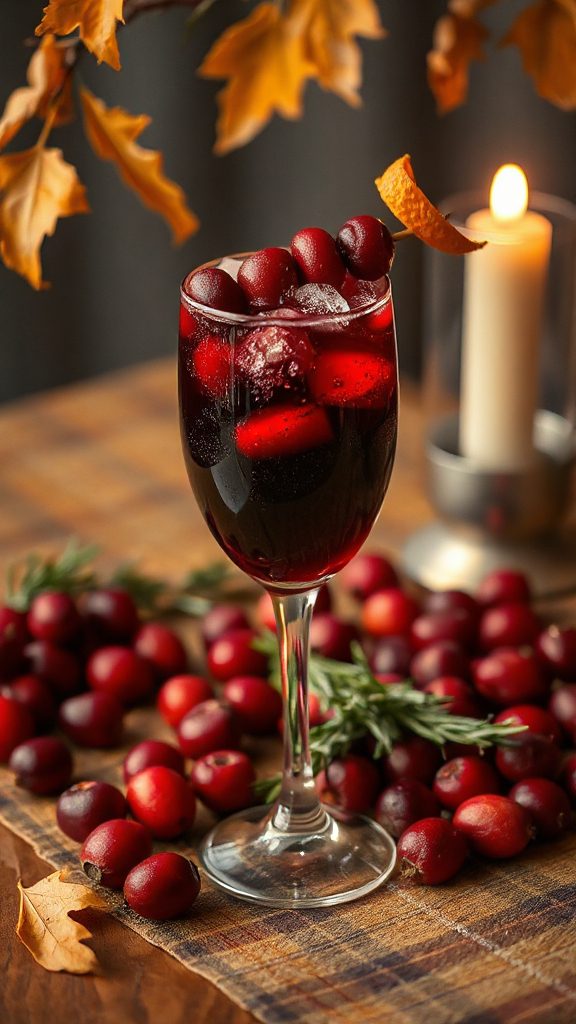 cranberry infused port wine spritzer