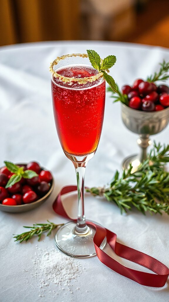 cranberry mint holiday beverage cranberry mint holiday beverage