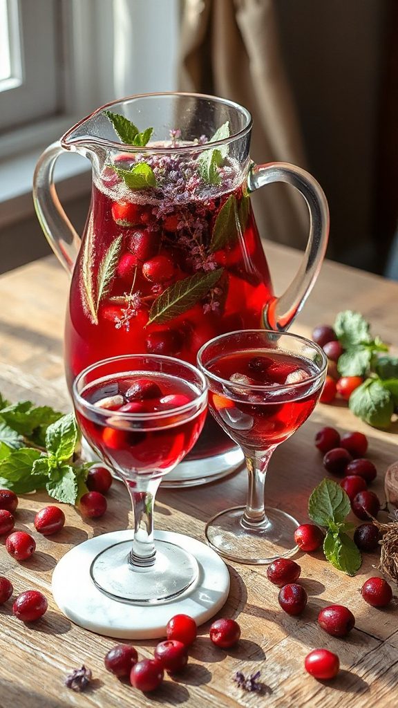cranberry mint sage wellness punch cranberry mint sage wellness punch