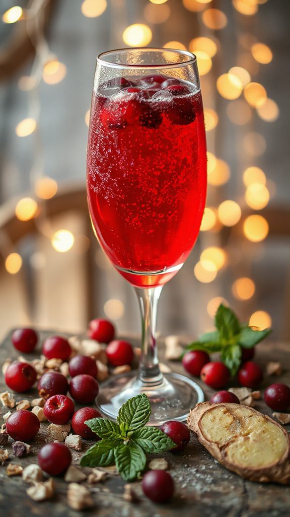 cranberry mint sparkling beverage cranberry mint sparkling beverage