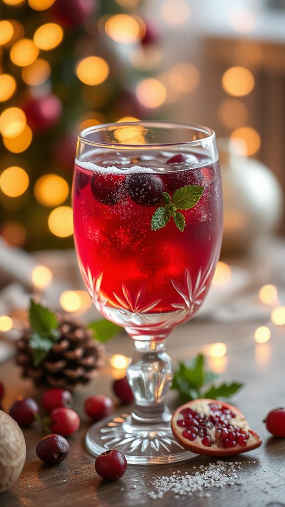cranberry mint sparkling beverage cranberry mint sparkling beverage