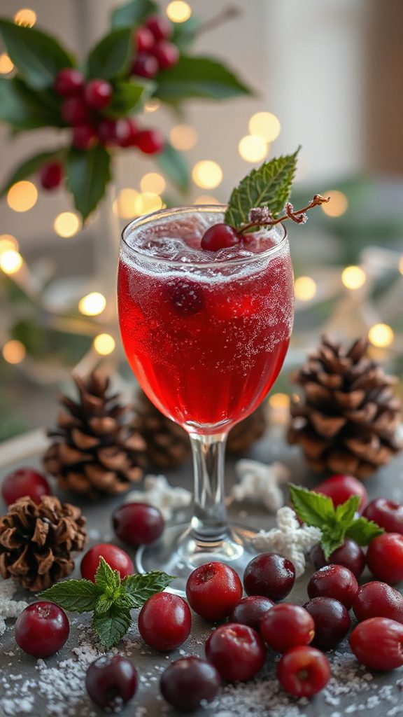 cranberry mint sparkling drink cranberry mint sparkling drink