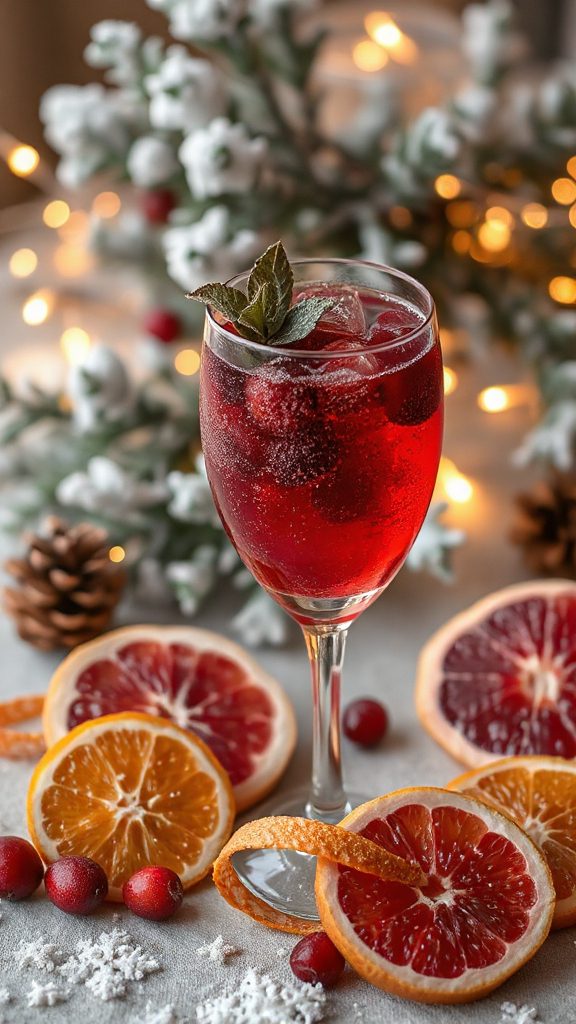cranberry mint winter drink cranberry mint winter drink