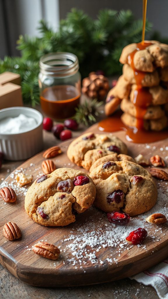 cranberry molasses holiday cookies
