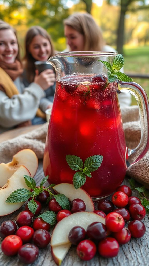 cranberry nettle sparkling beverage