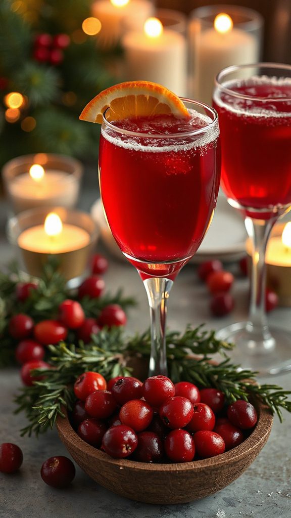 cranberry nutmeg festive cocktail