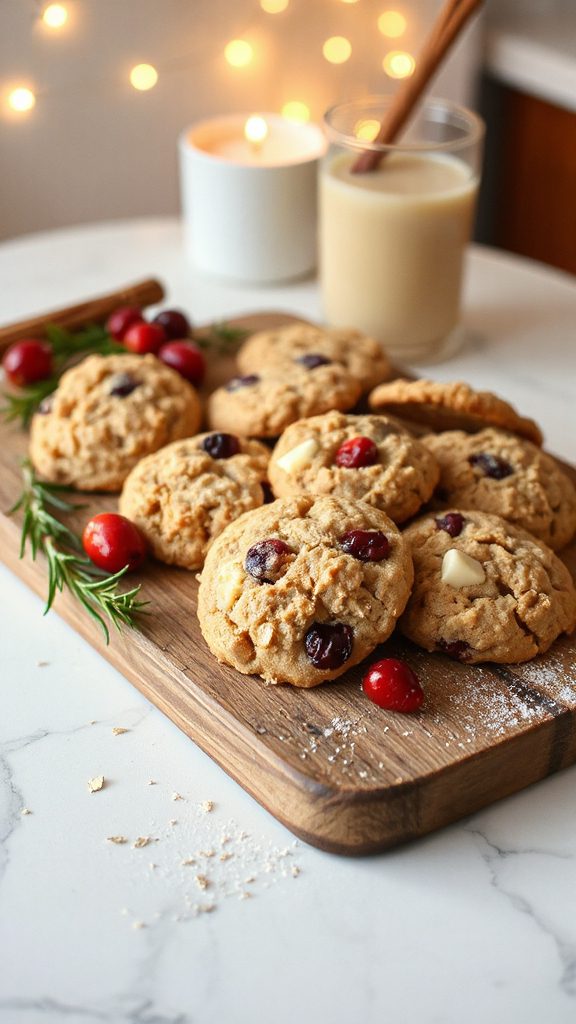 cranberry oatmeal white chocolate cookies