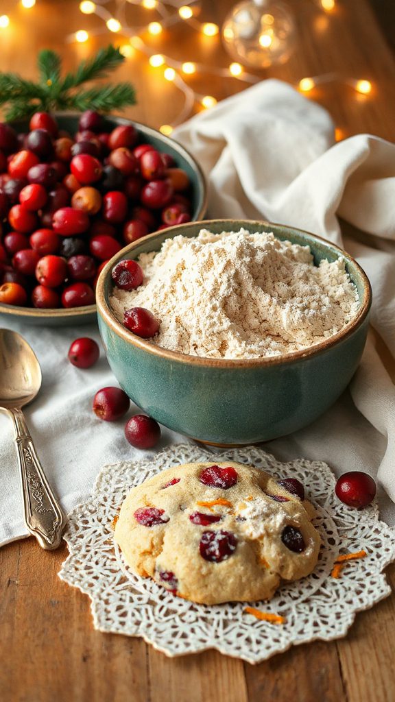 cranberry orange almond cookies
