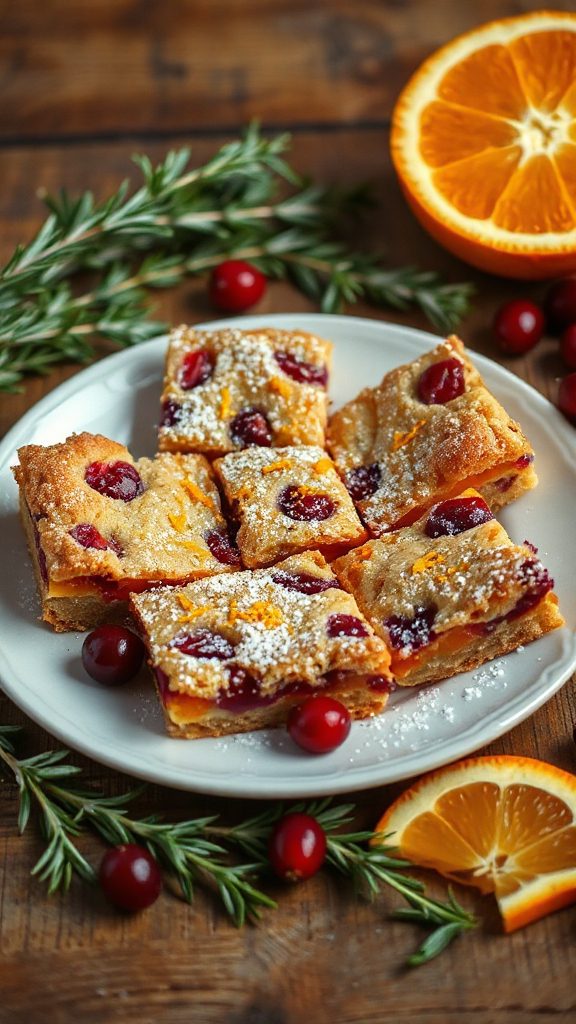 cranberry orange dessert bars