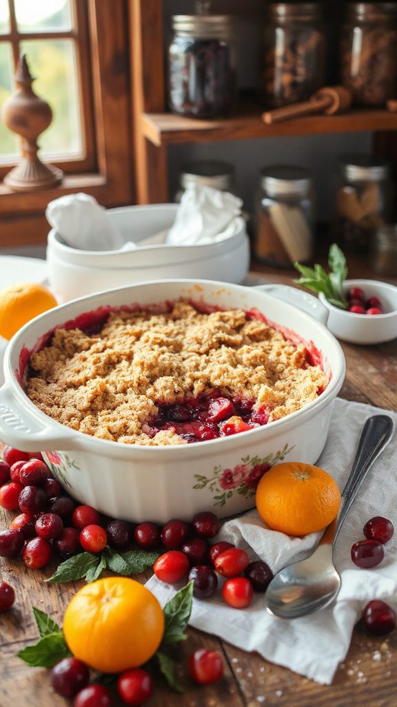 cranberry orange dessert crumble