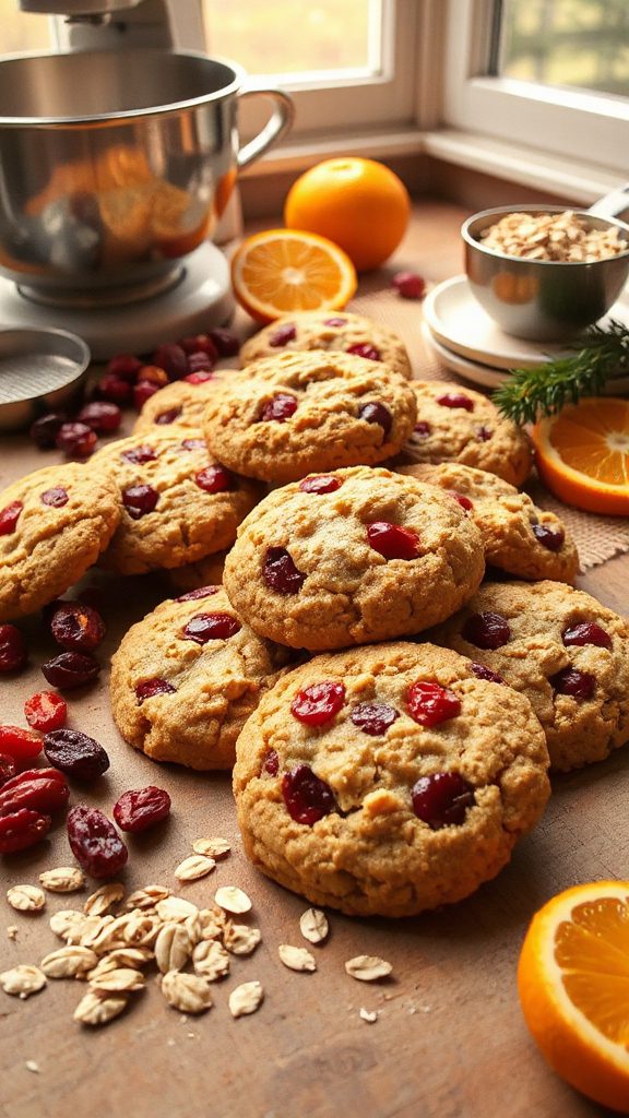 cranberry orange oatmeal cookies