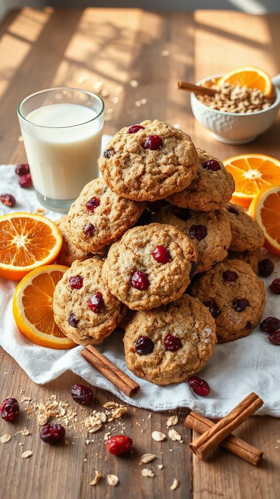 cranberry orange oatmeal cookies