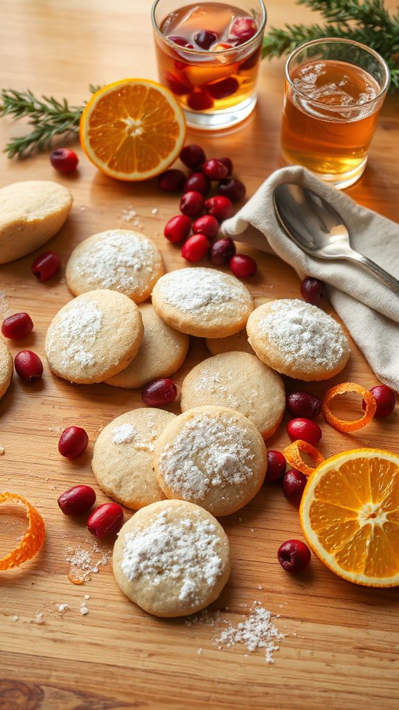 cranberry orange shortbread cookies