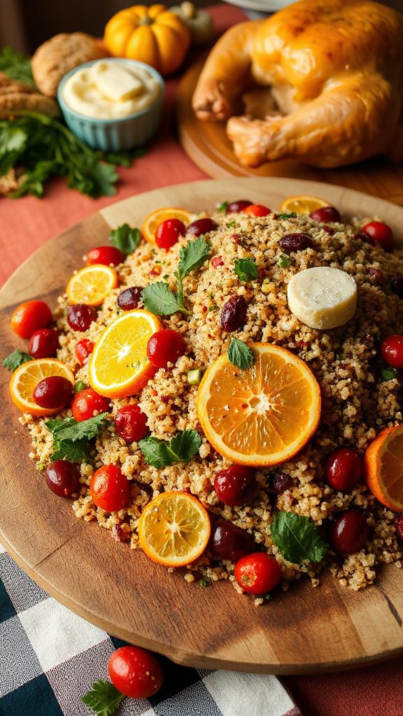 cranberry orange tabouli salad