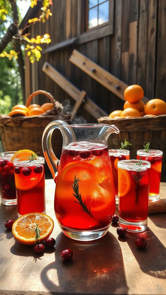 cranberry orange whiskey cocktail