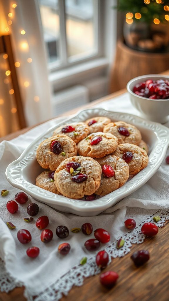 cranberry pistachio holiday cookies