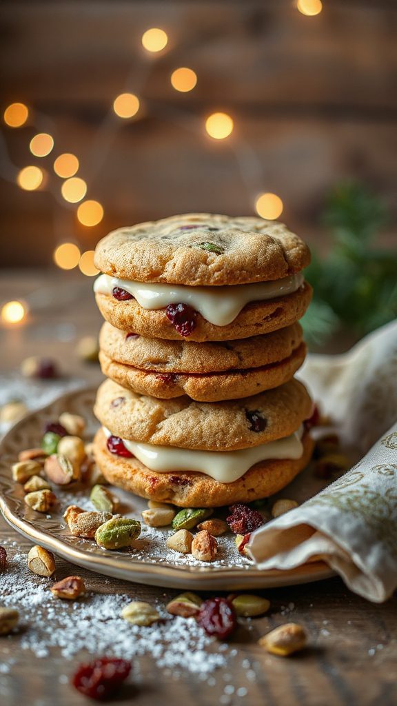 cranberry pistachio sandwich cookies cranberry pistachio sandwich cookies