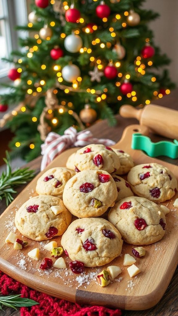 cranberry pistachio white chocolate cookies cranberry pistachio white chocolate cookies