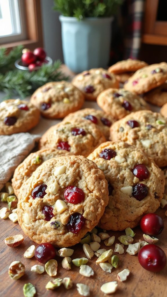 cranberry pistachio white chocolate cookies cranberry pistachio white chocolate cookies