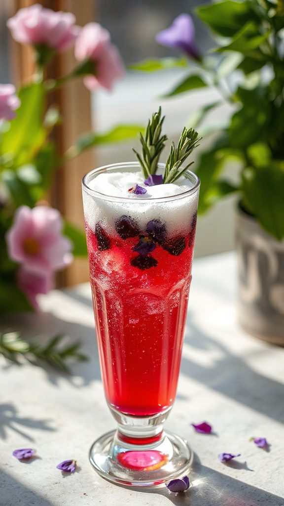 cranberry rosemary gin cocktail
