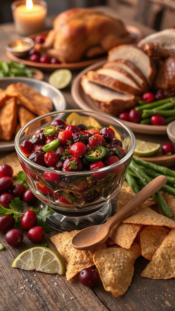cranberry salsa with epazote