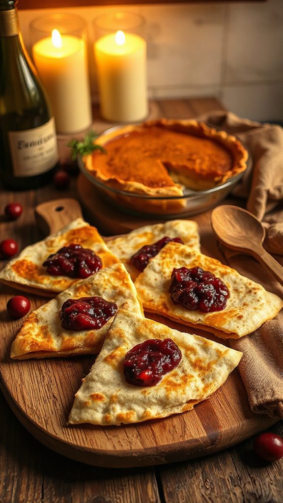 cranberry sauce cheese quesadillas