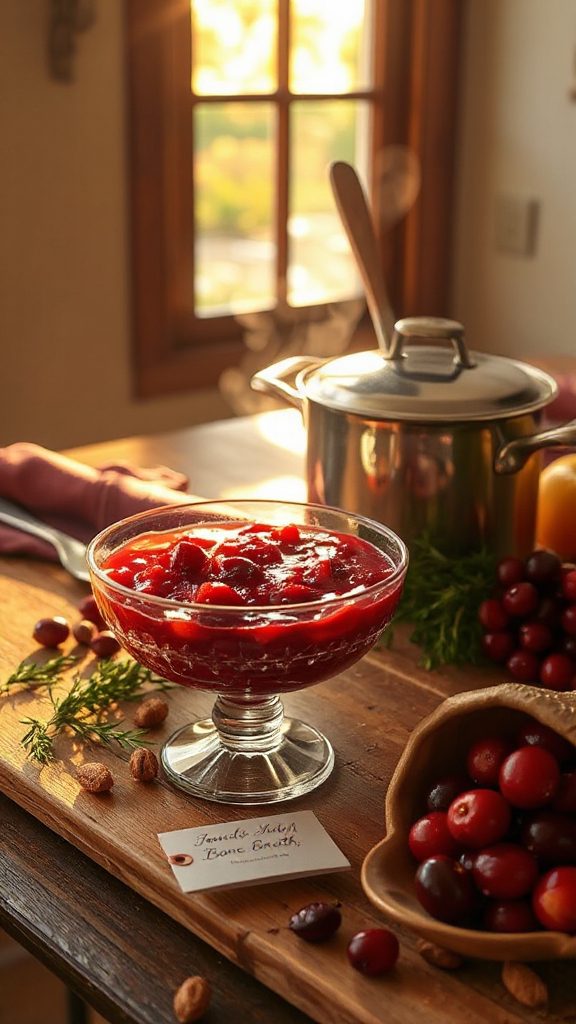 cranberry sauce with bone broth