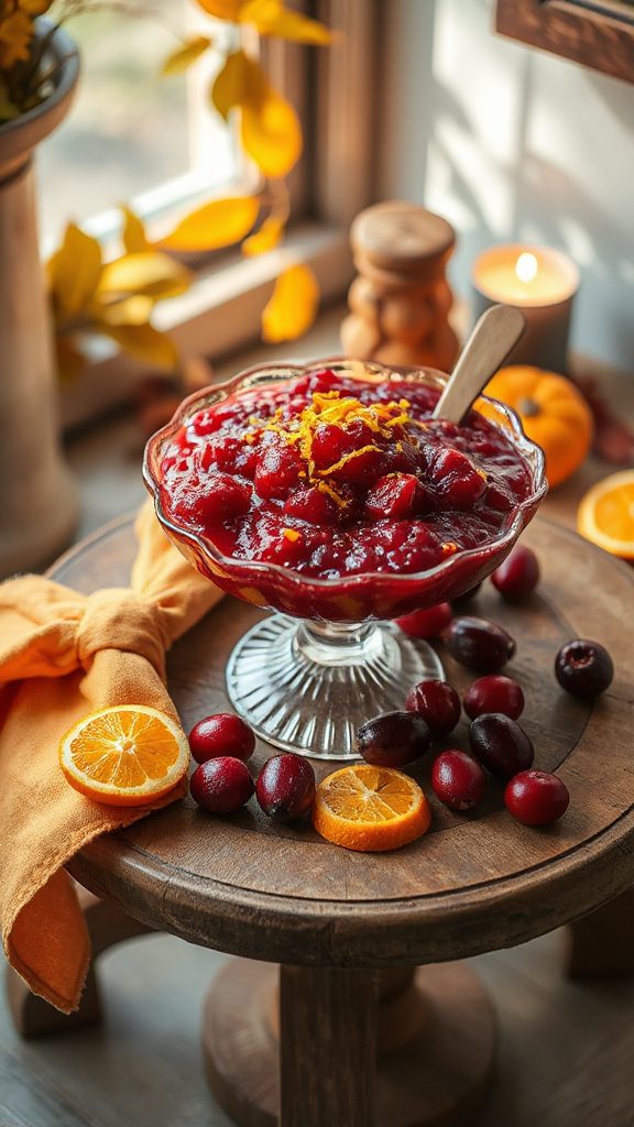 cranberry sauce with orange zest