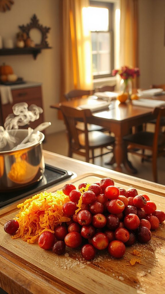 cranberry sauce with orange zest