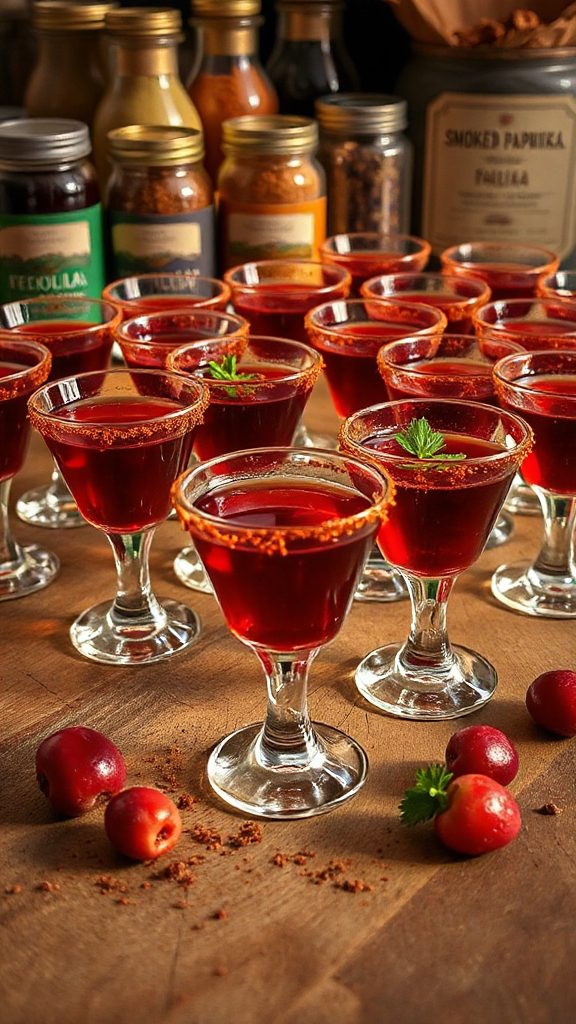 cranberry smoked paprika shot