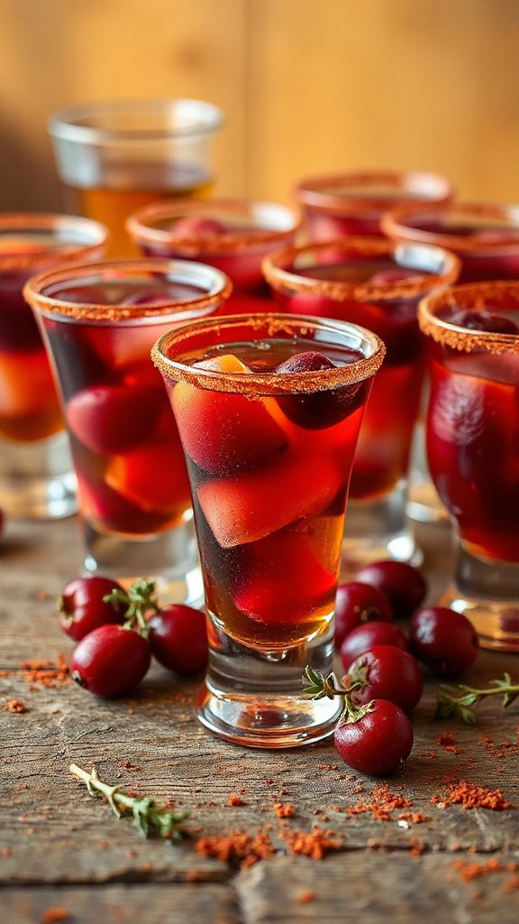 cranberry smoked paprika tequila shot