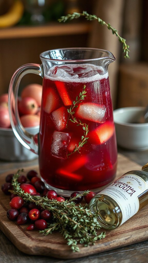 cranberry thyme tequila cocktail