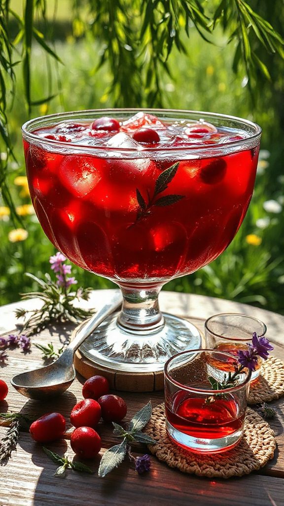 cranberry vanilla sage punch cranberry vanilla sage punch