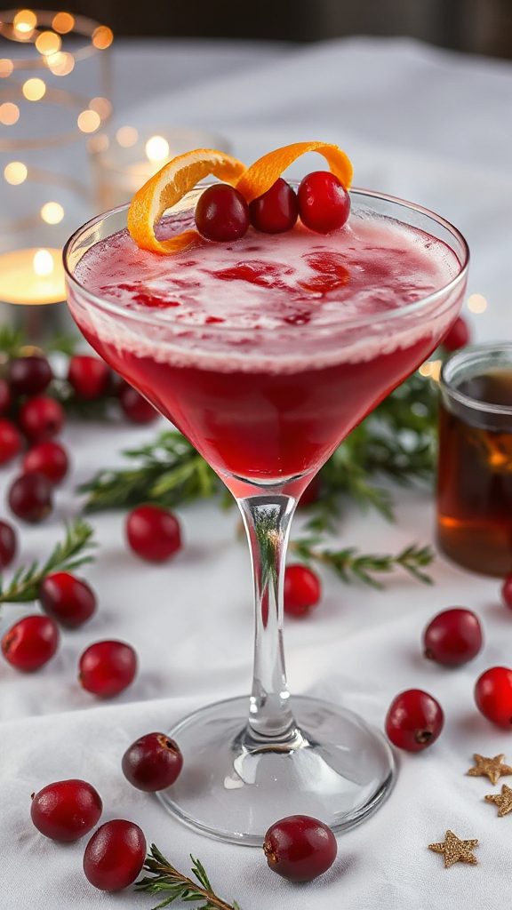 cranberry vodka festive cocktail