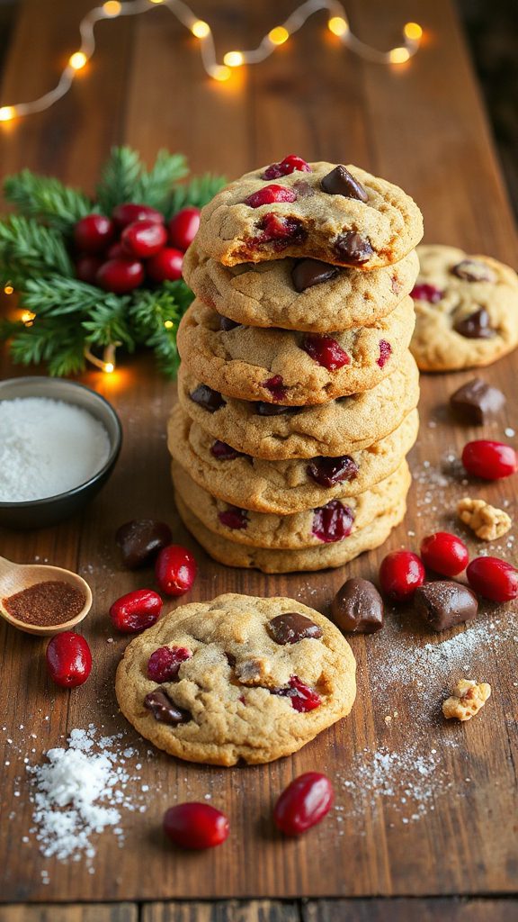 cranberry walnut chocolate chip cookies