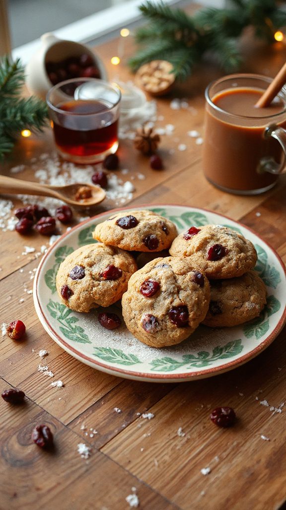 cranberry walnut holiday cookies