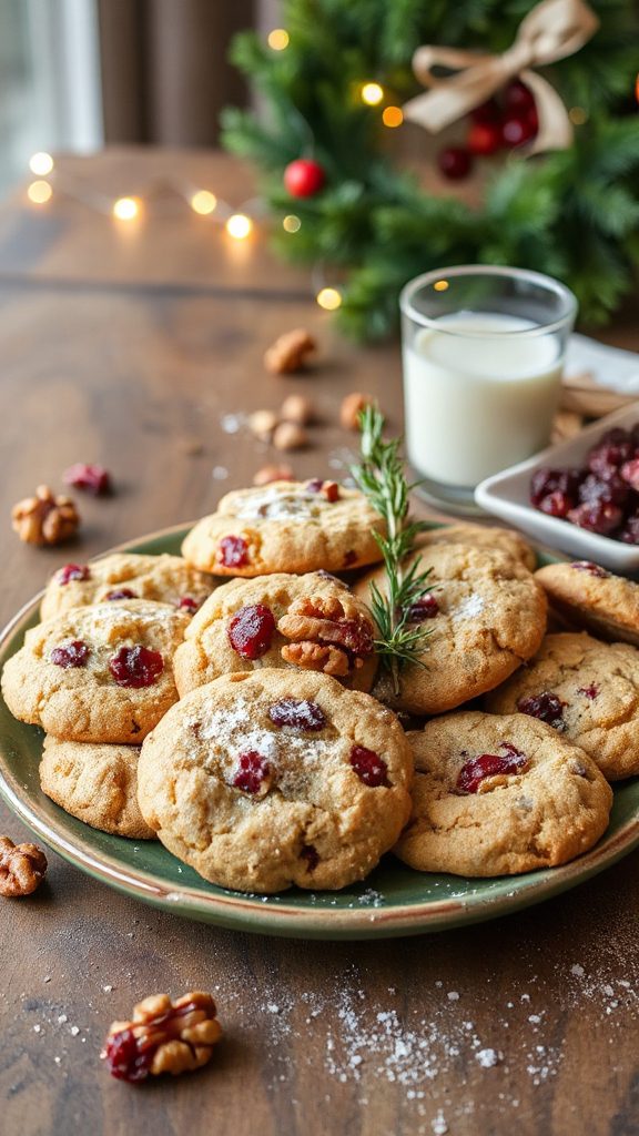 cranberry walnut protein cookies