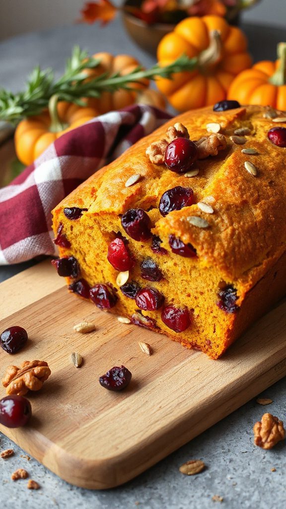 cranberry walnut pumpkin loaf
