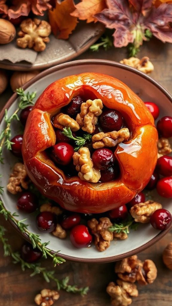 cranberry walnut roasted apples recipe