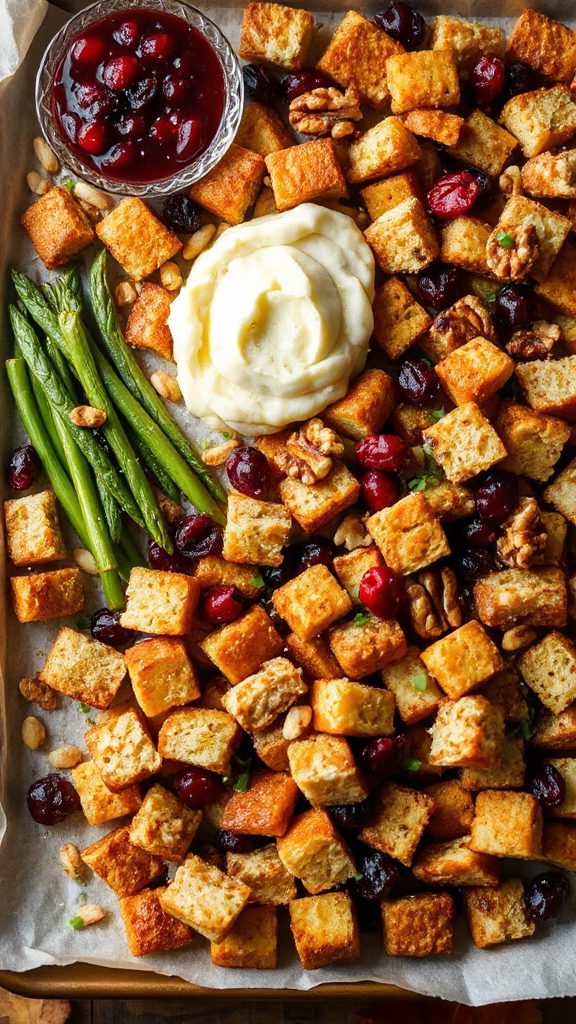 cranberry walnut thanksgiving stuffing