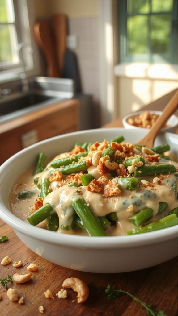creamy alfredo green beans
