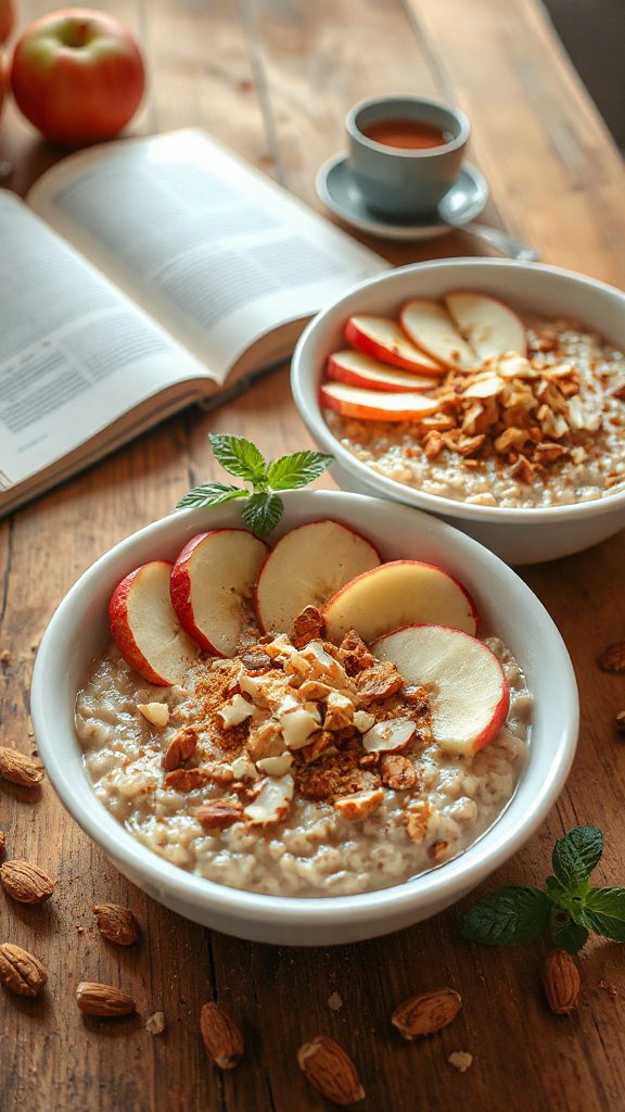 creamy apple almond oatmeal