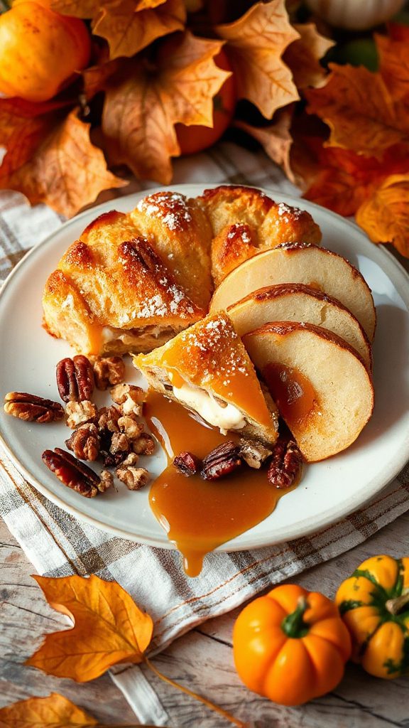 creamy apple bread pudding