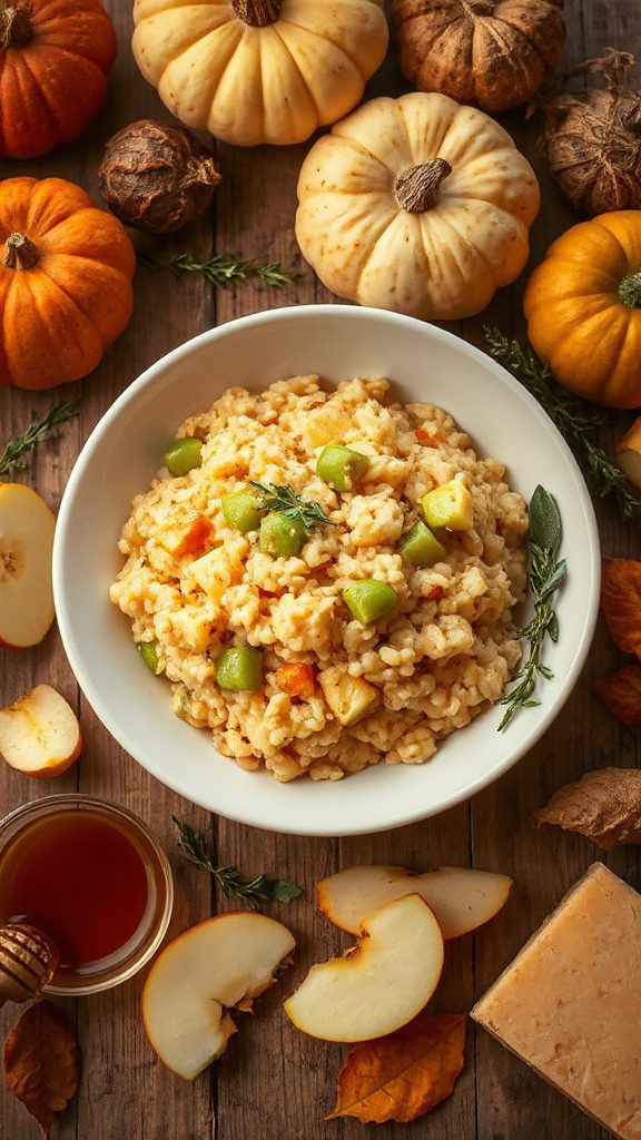 creamy apple cheddar risotto