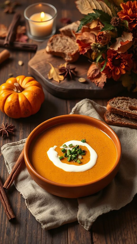 creamy aromatic pumpkin soup
