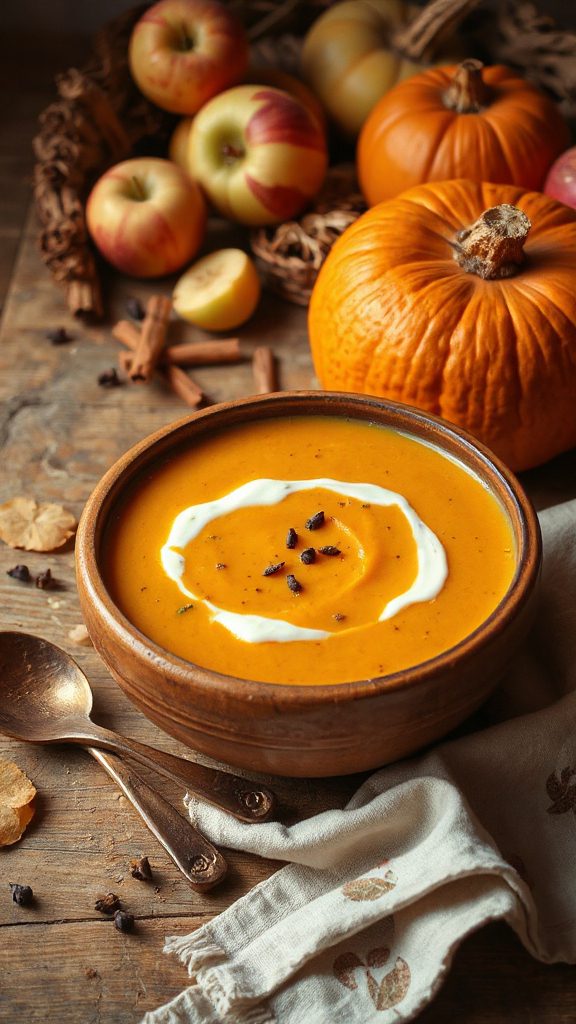 creamy autumn apple soup